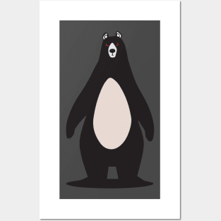 Black angry bear Posters and Art